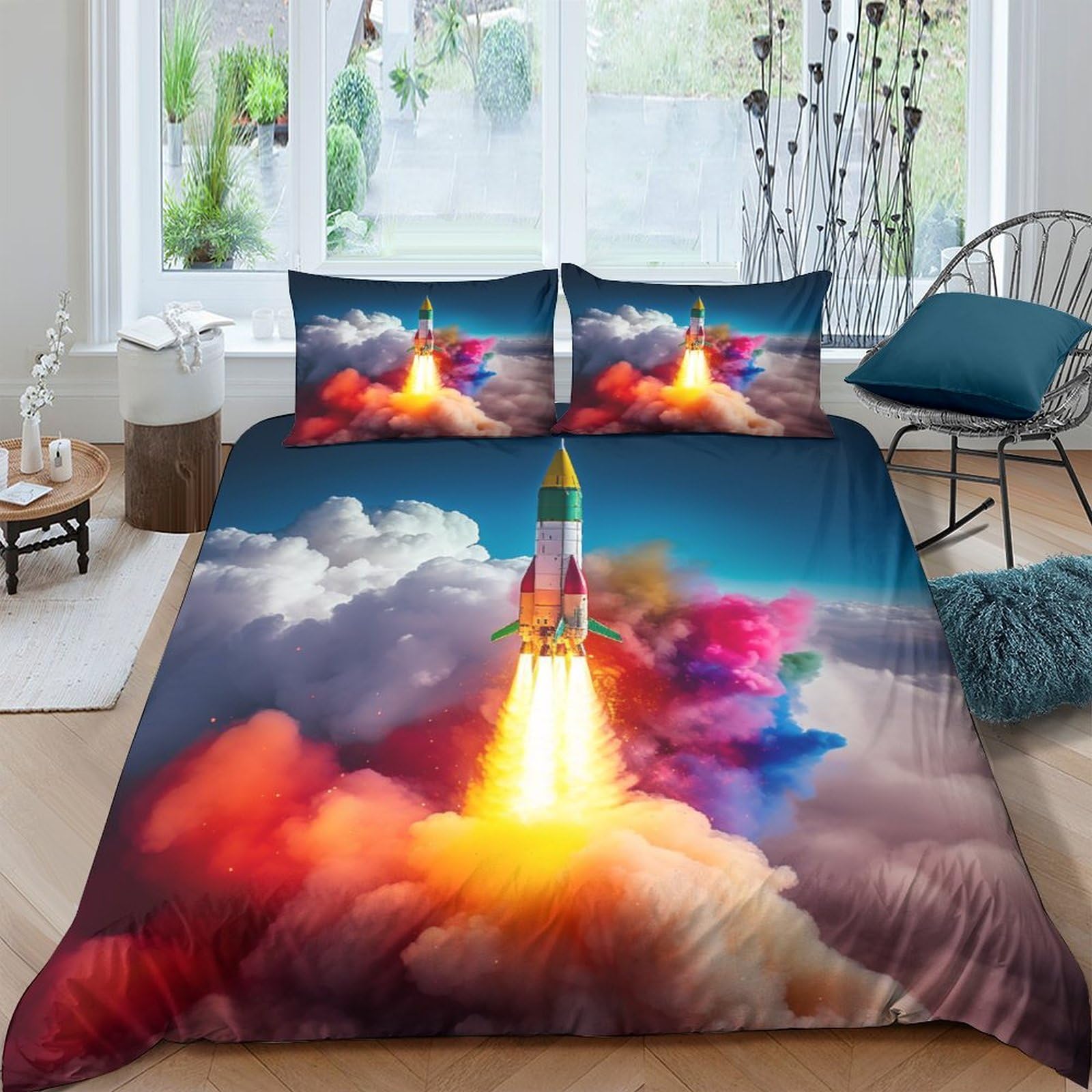 Parure de lit vaisseau spatial 3D, le cadeau idéal pour la chambre des enfants