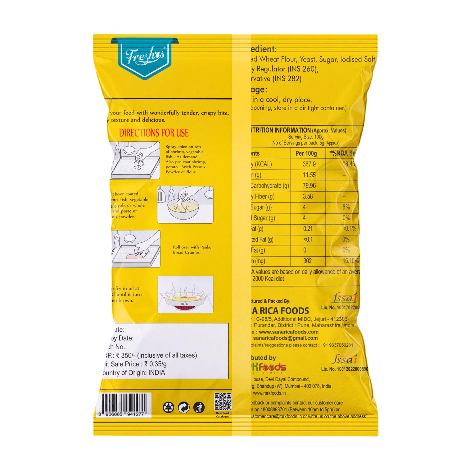 Freshos Panko Japanese Style Bread Crumbs 1 Kg