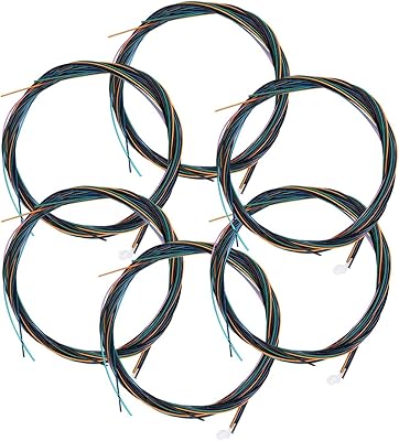 Environmental Guitar Strings Colored Nylon String, Copper Alloy Classic Folk Acoustic Guitar String Acoustic Guitar Strings set for Acoustic Guitar