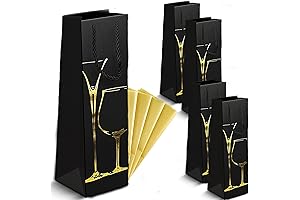 50 pcs Metallic Foil Gold Design Wine Gift Bags for Gifts