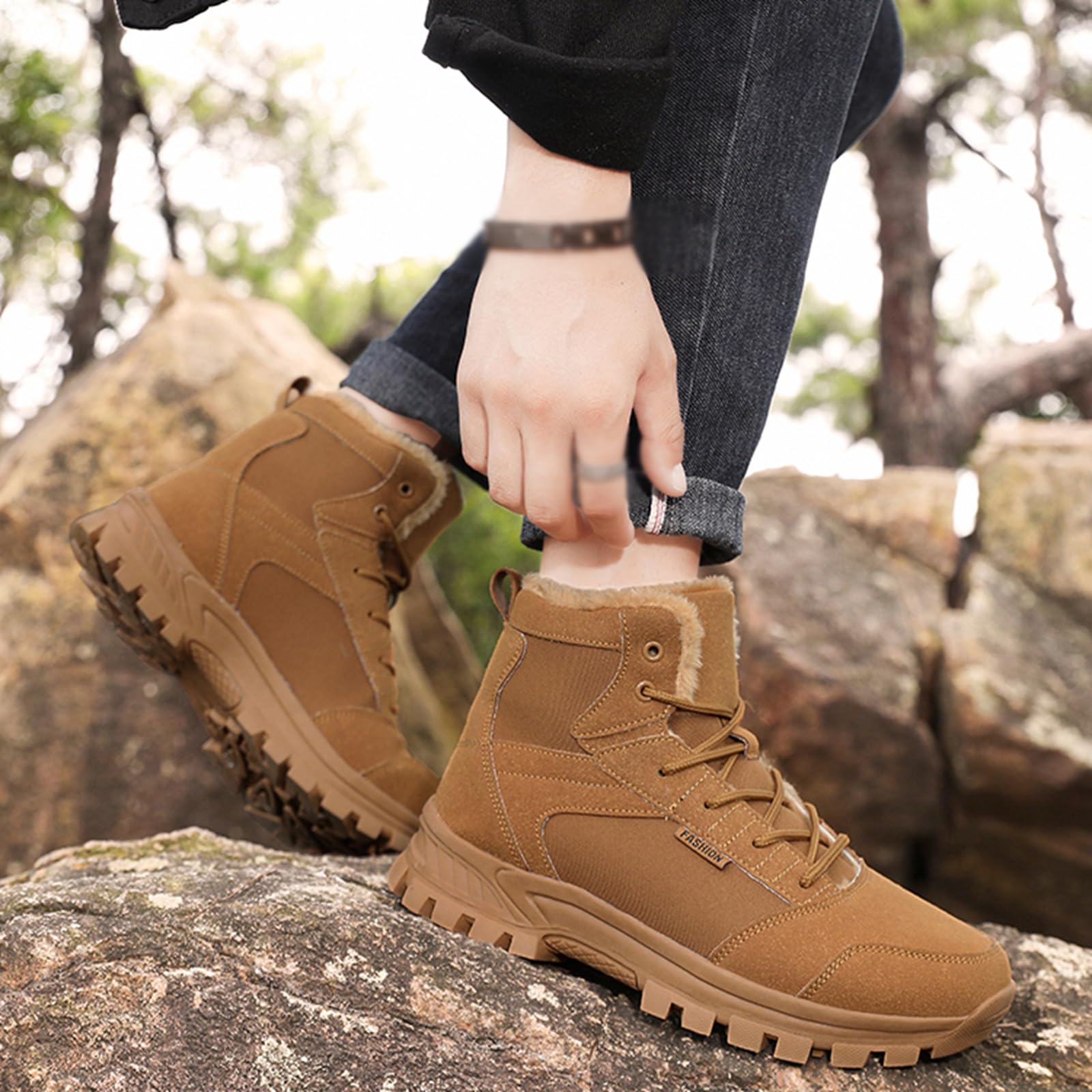 Moda męska, klasyczne buty trekkingowe, trwałe buty do walki