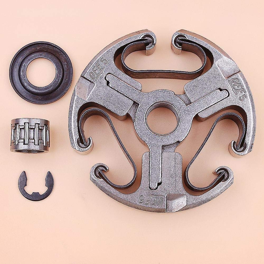 Conjunto de Embrague Compatible con Motosierra Husqvarna 362365371372 372XP Arandela de cojinete de Agujas E-Clip 503744401