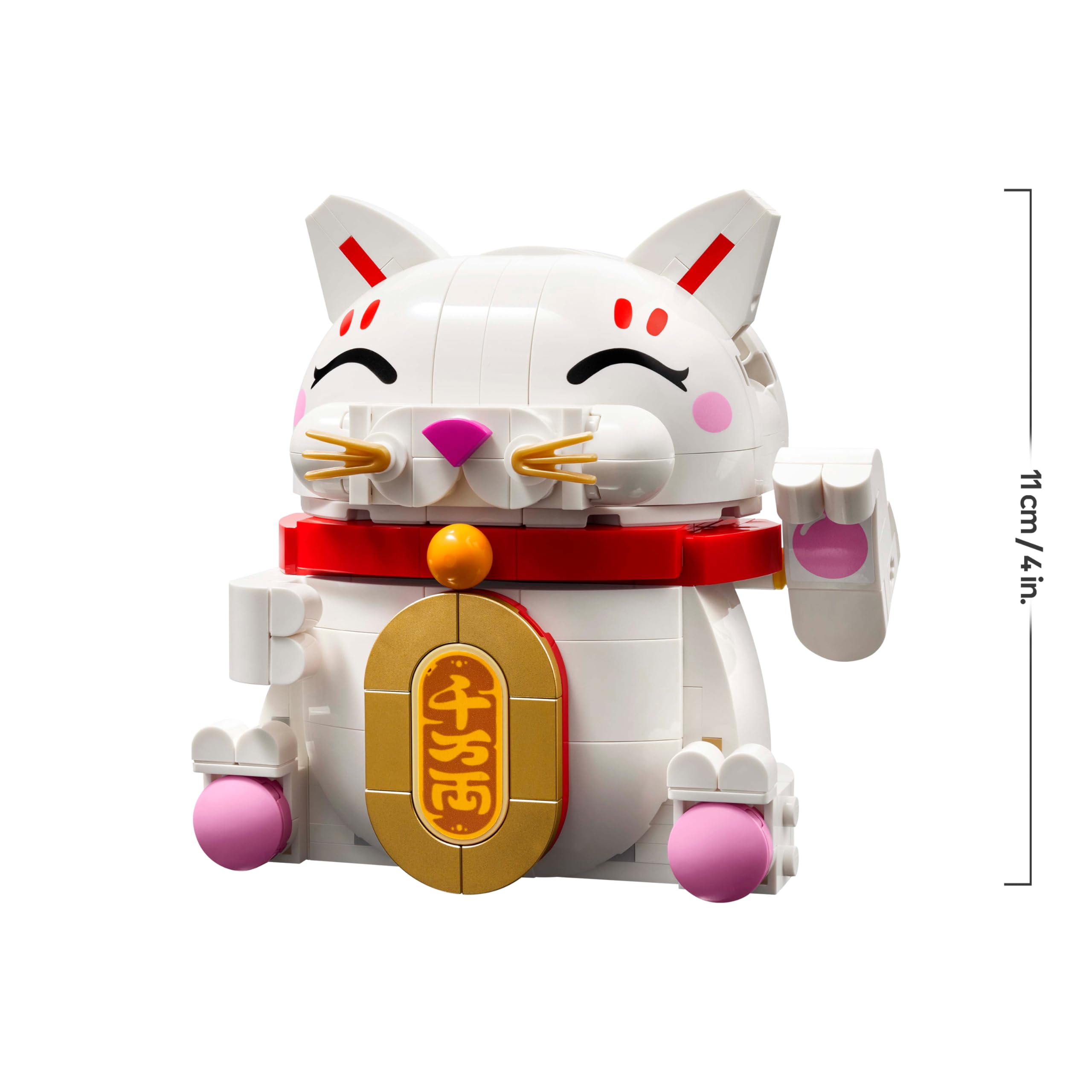 LEGO Glückskatze - Bauset für Erwachsene - Modellbau mit Tierfigur mit winkender Pfote sowie Goldmünze - Katzenfigur zum Bauen - DIY Deko Set - Kreatives Geschenk für Kinder & Erwachsene - 40813