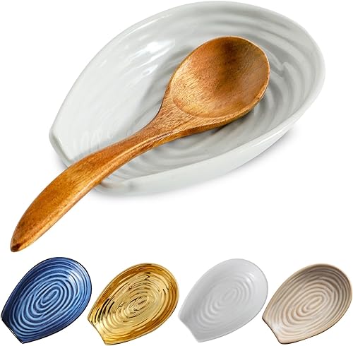 Tikooere Soporte para cuchara para estufa, soporte de cuchara de cerámica de 5.7 pulgadas para encimera, soporte de utensilios de granja para disponible en Yaxa Peru