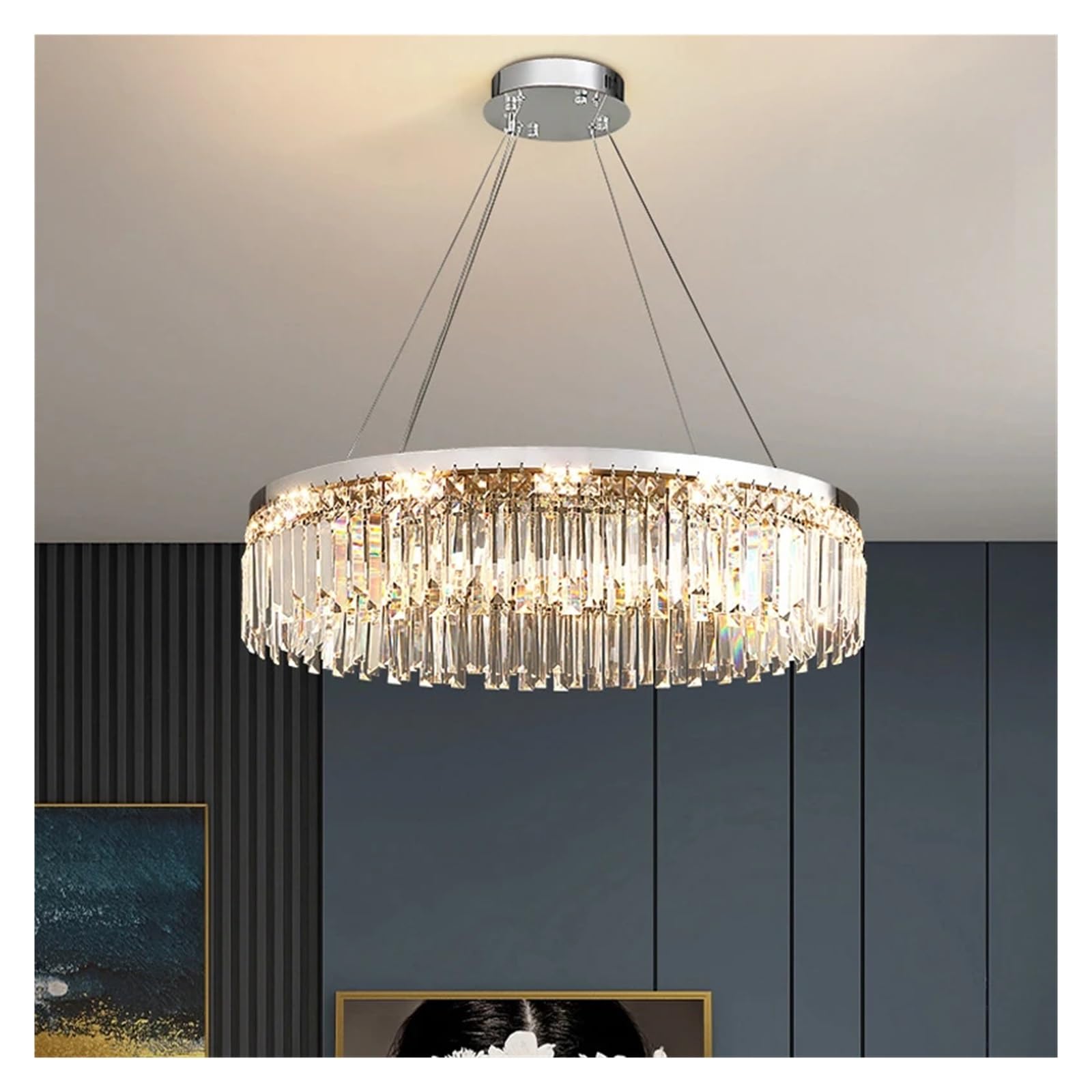 Plafonnier cristal salon pour illuminer les grands espaces et grands volumes - 6