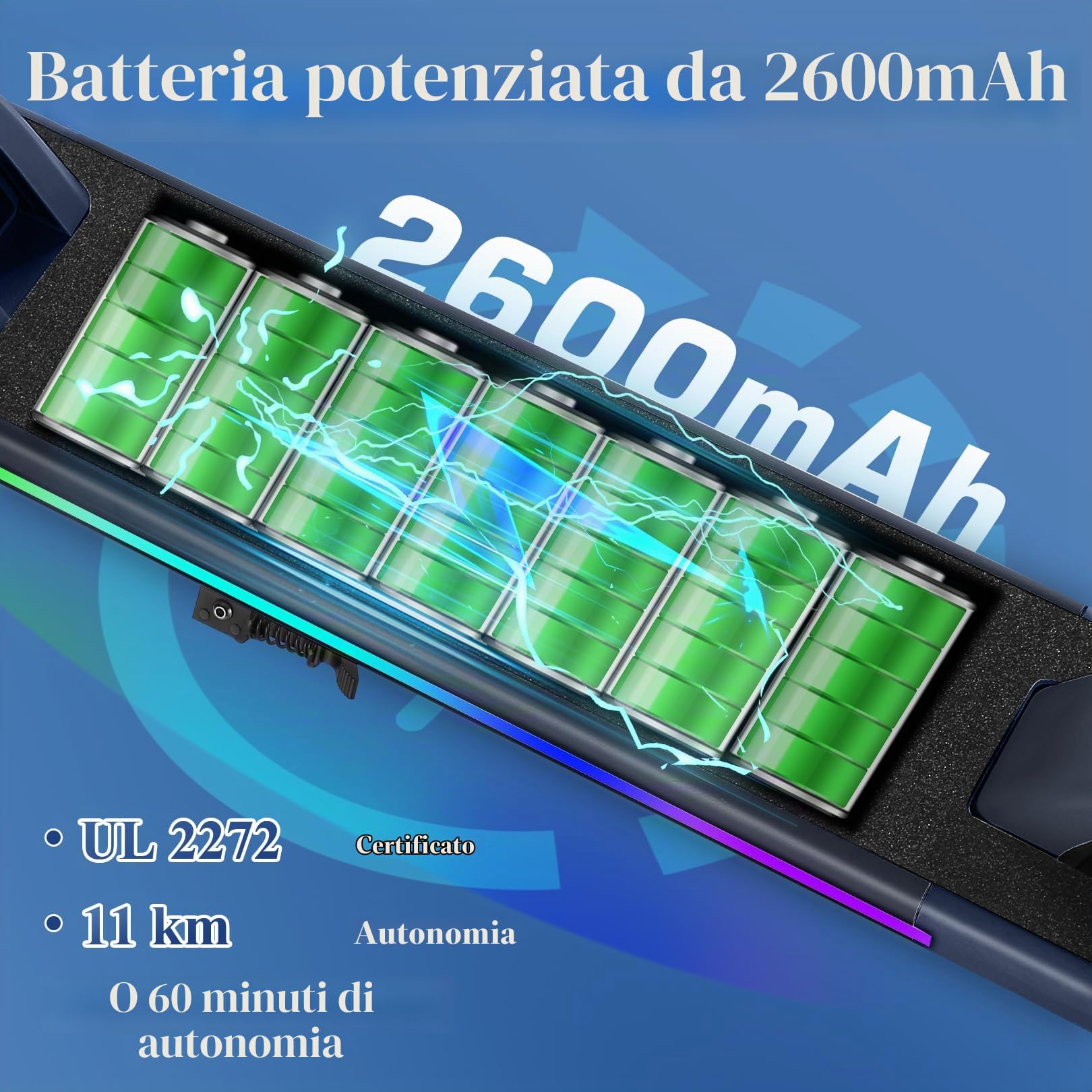 Caroma Monopattino elettrico per bambini dai 6 ai 14 anni, motore da 150 W, 16 km/h, 80 minuti di autonomia, velocità e altezza regolabili, luci colorate, indicatore LED, monopattino elettrico