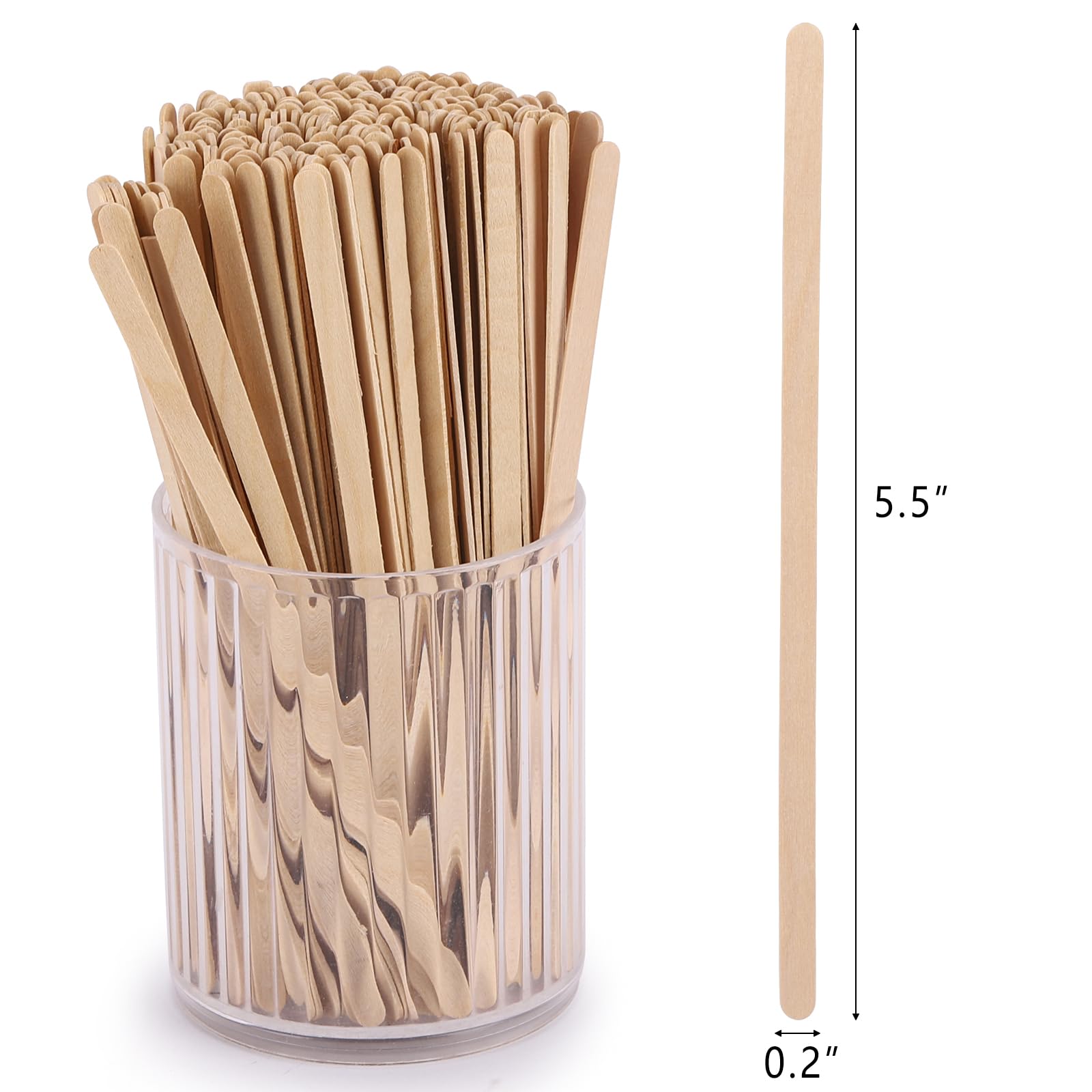3000PCS Coffee Stir Sticks 5.5 Inch Wooden Coffee Stirrers for Coffee & Cocktails, Wooden Beverage Mixer with Smooth Ends for Coffee Bar Accessories