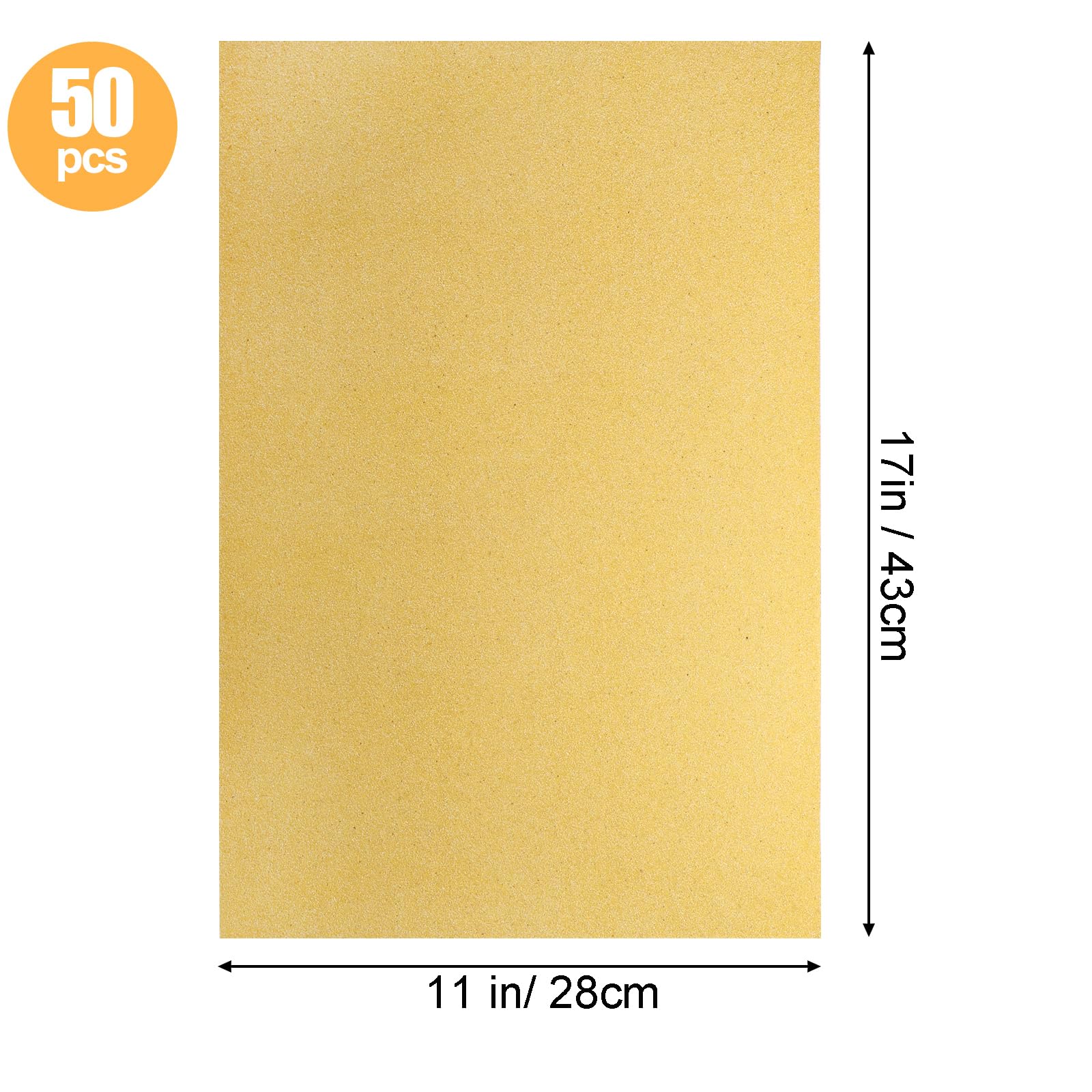 Okllen 50 Piezas de Papel de Grava para Jaula de pájaros, 11 x 17 Pulgadas, Accesorios de Cama para Mascotas, Papel de Lija para Jaula de Loros