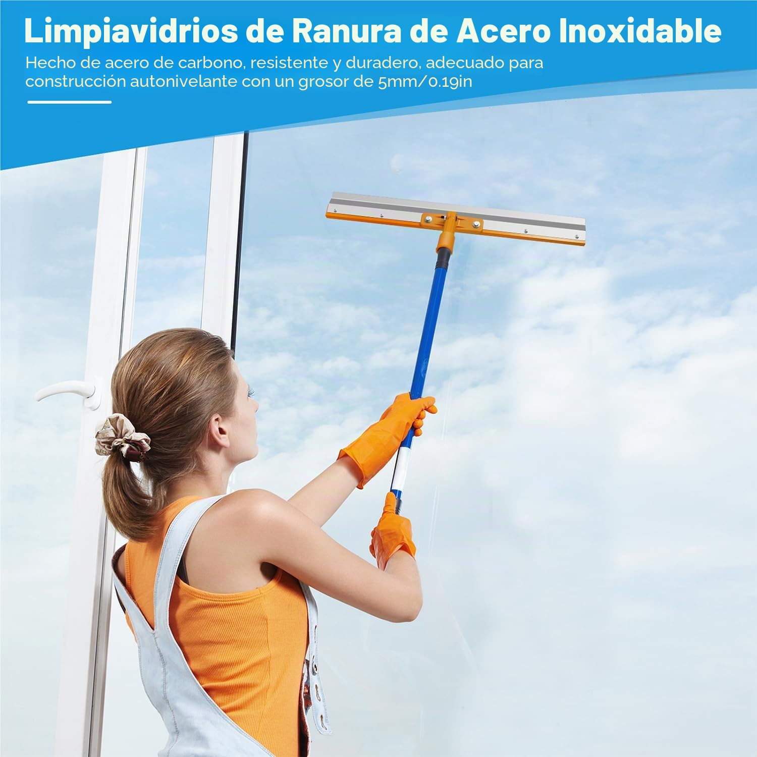 Kit De Instalación De Suelos De Resina Epoxi, Que Incluye Rodillo, Rastrillo De Nivelación Autonivelante De Acero Inoxidable, Zapatos Con Clavos, Guantes, Espátula y Barra Extensible