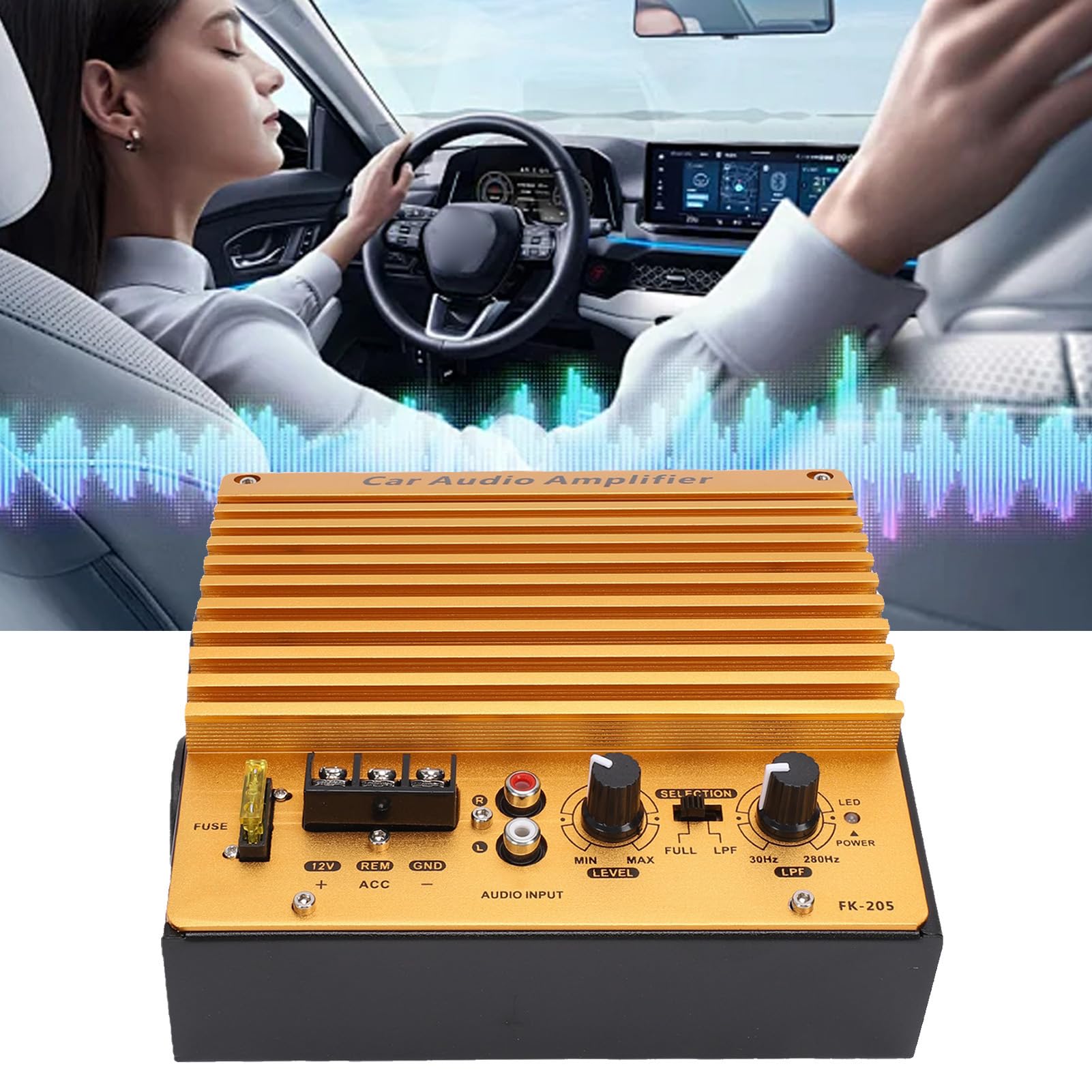 Fabater Amplificador de Audio para Coche, 600 W
