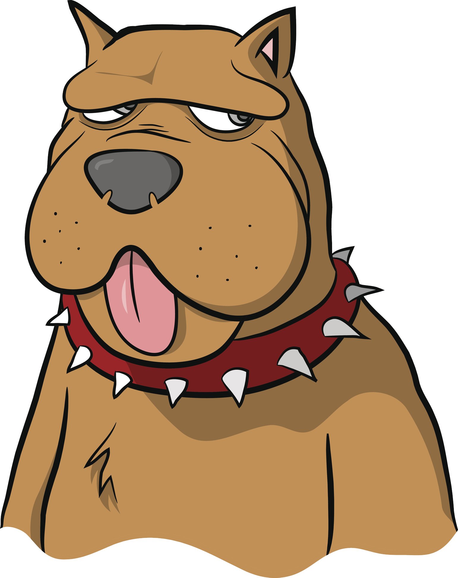 Amazon.com: Simple Lazy Brown Retro Puppy Dog with Spike