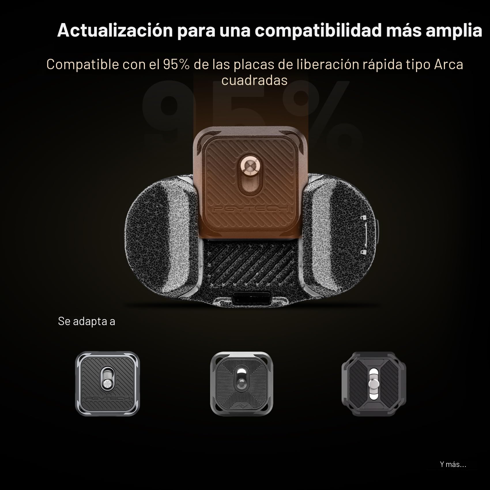 PGYTECH Beetle Clip de cámara V2 con Placa de liberación rápida para Sony, Nikon, Fuji, DSLR/SLR, Placa de liberación rápida Arca para cámaras de acción, Soporte de Correa de Mochila