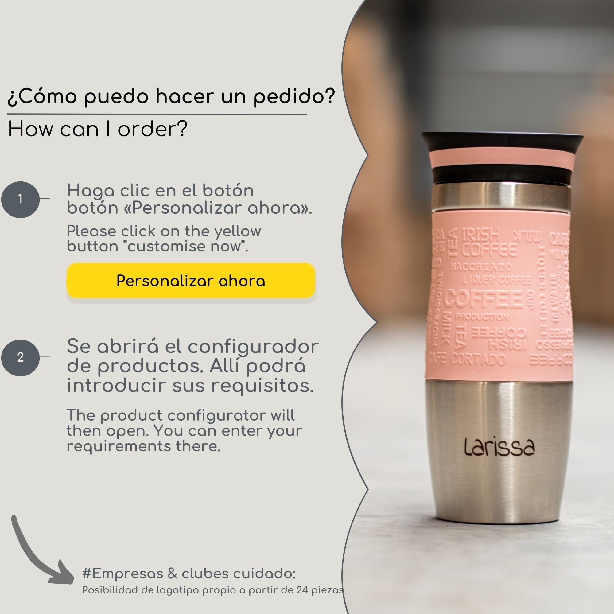 Milu Taza isotérmica con grabado - 450ml - ideas de regalos personalizados regalos de cumpleaños de navidad para hombres mujeres mamá papá novia