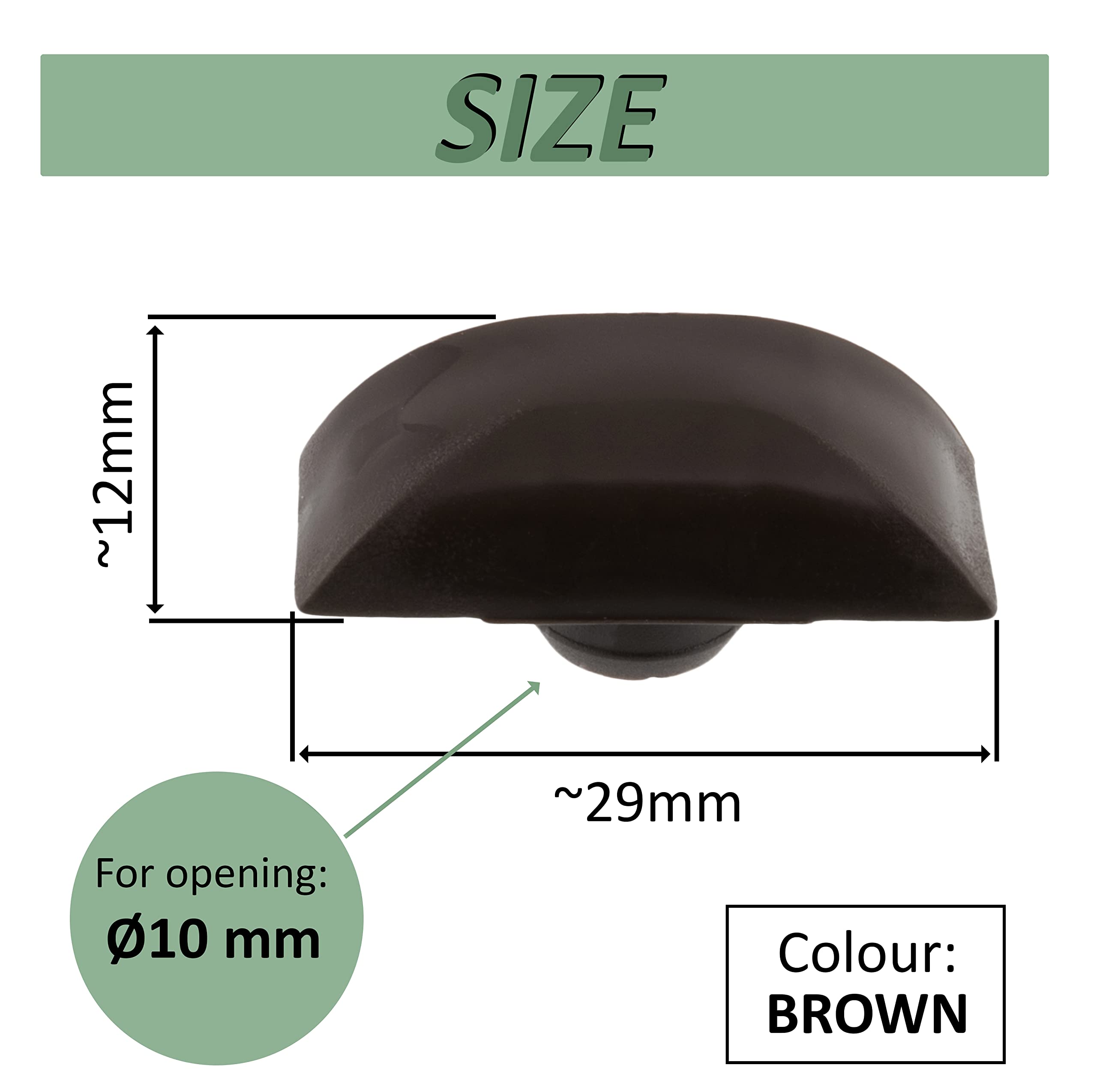 AERZETIX Sturmabdeckungen 10er Pack - Drainagedüsen 29x12mm Für Fensterrahmen