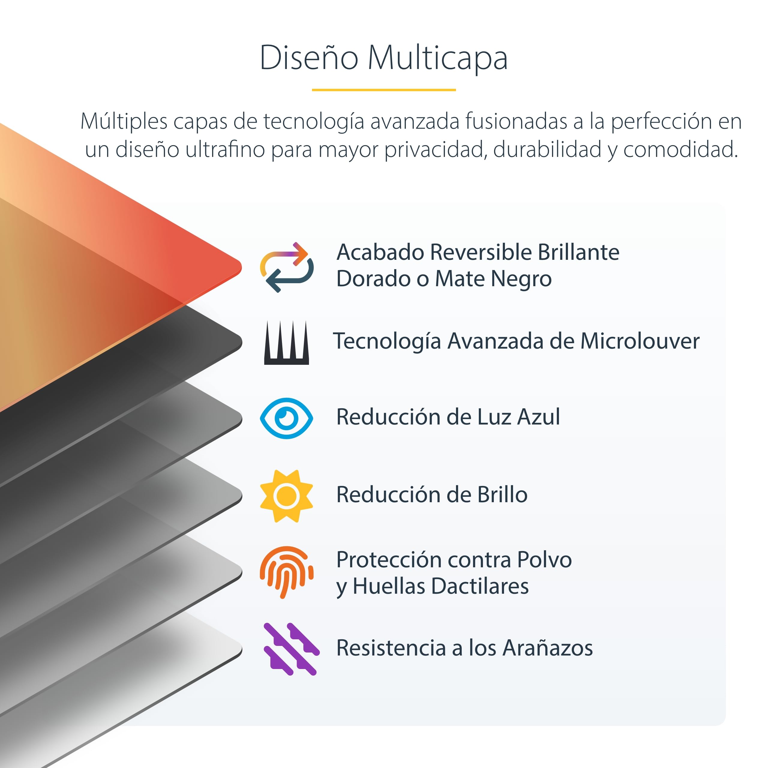 StarTech Filtro de Privacidad Dorado para MacBook Pro 16in, Antibrillo | Reduce la fatiga visual, Protege datos visuales sensibles, Facil de instalar