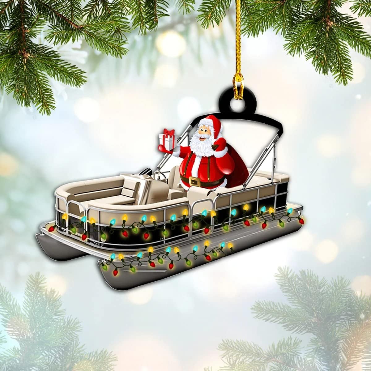 Custom Pontoon Christmas Ornament, Pontoon Gifts, Personalized Gifts for Pontoon
