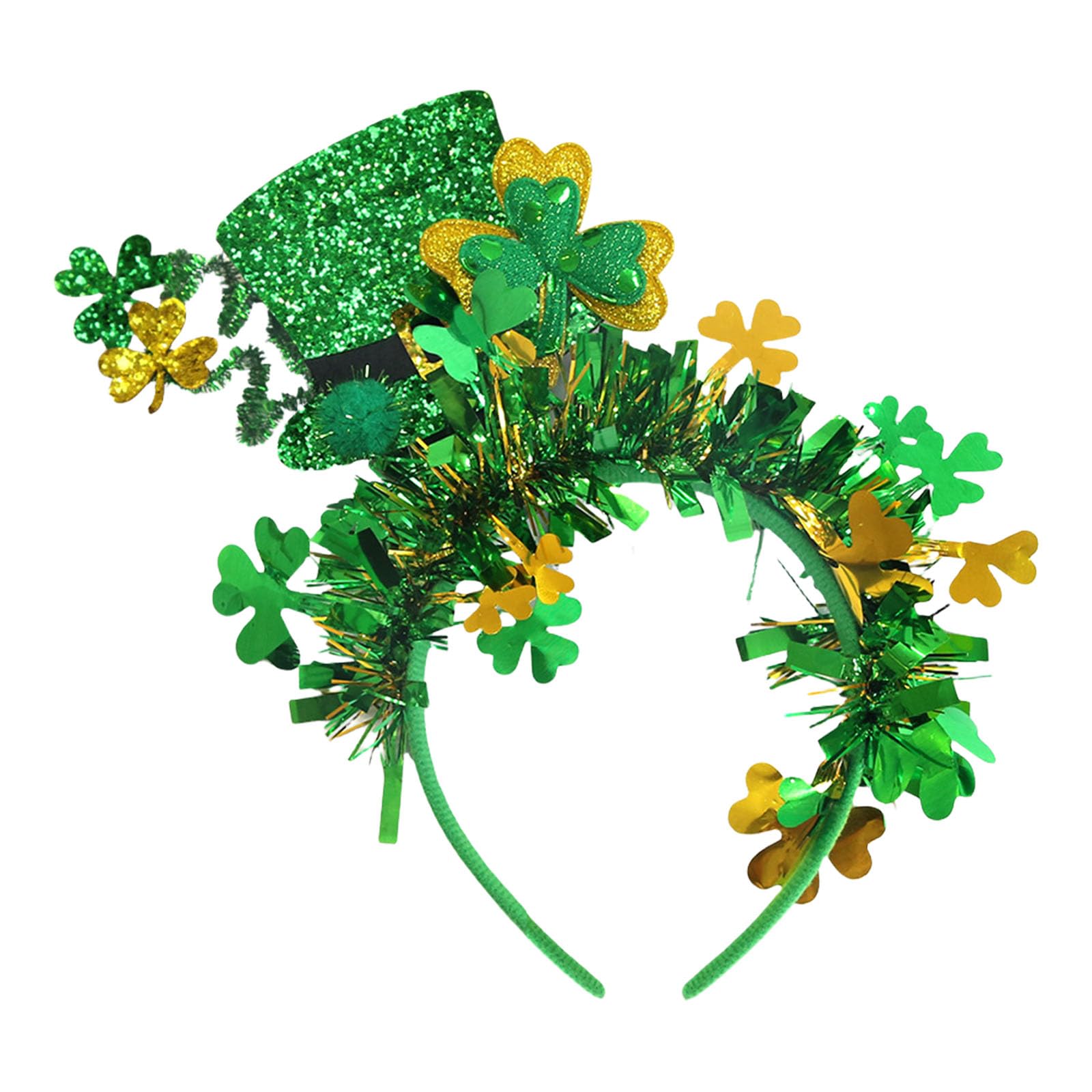 Jazuaiao Irish Festival Headband with Green Party Stripes Fun Hair Accessory for Patrick ' s Day Irish-themed Event Headbands