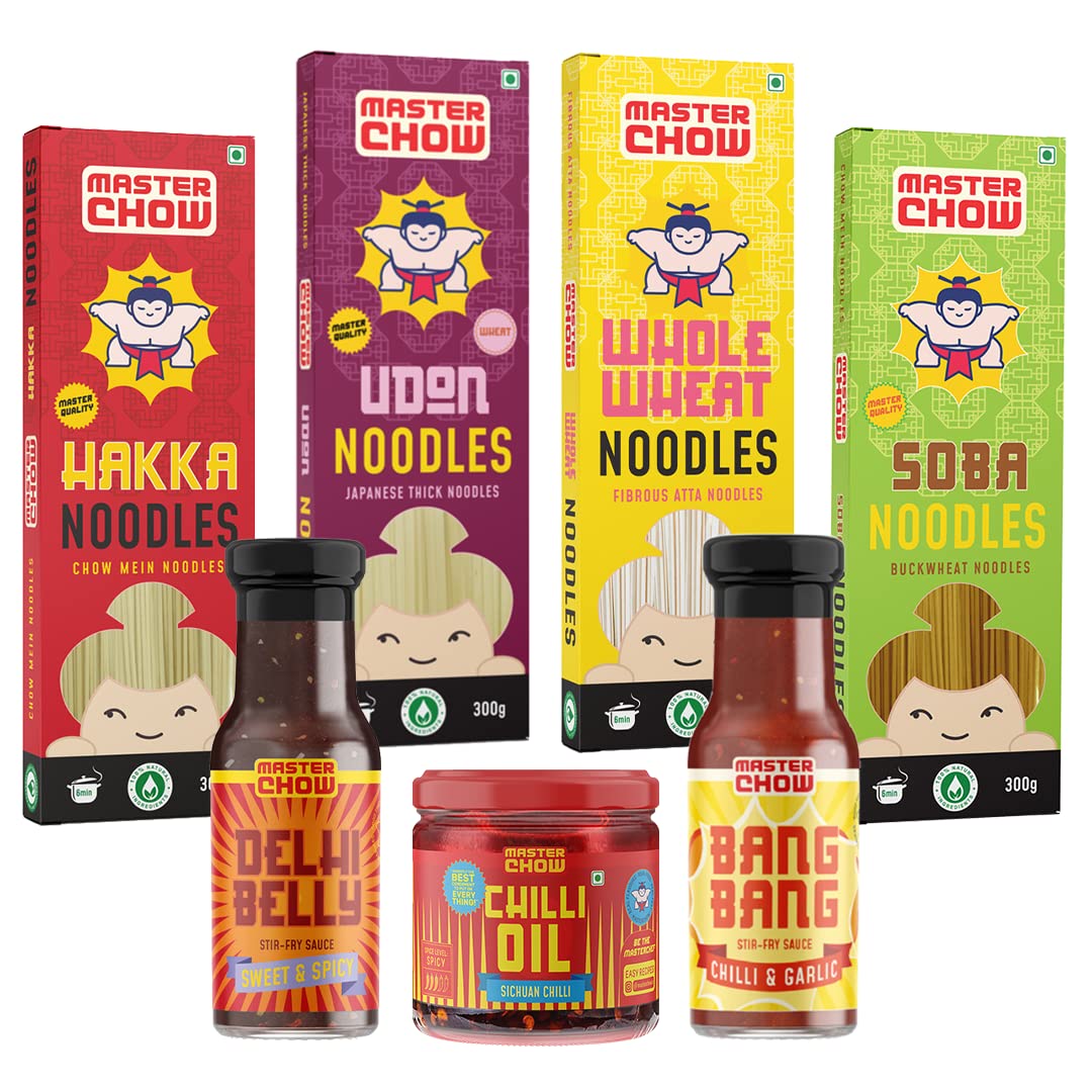 MasterChow Family Hamper | Assorted: 2 Sauces, 1 Dip & 4 Noodles - Family Pack | Party Pack | MSG Free | Pack of 7 (B0B8GZ572C) Amazon Price History, Amazon Price Tracker