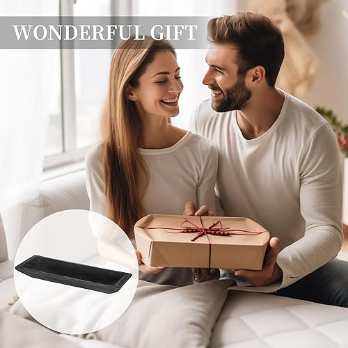 Vista 49 de Hanobe Cuenco decorativo de madera para masa: centro de mesa de madera largo, decoraciones de mesa con portavelas natural, bandeja decorativa