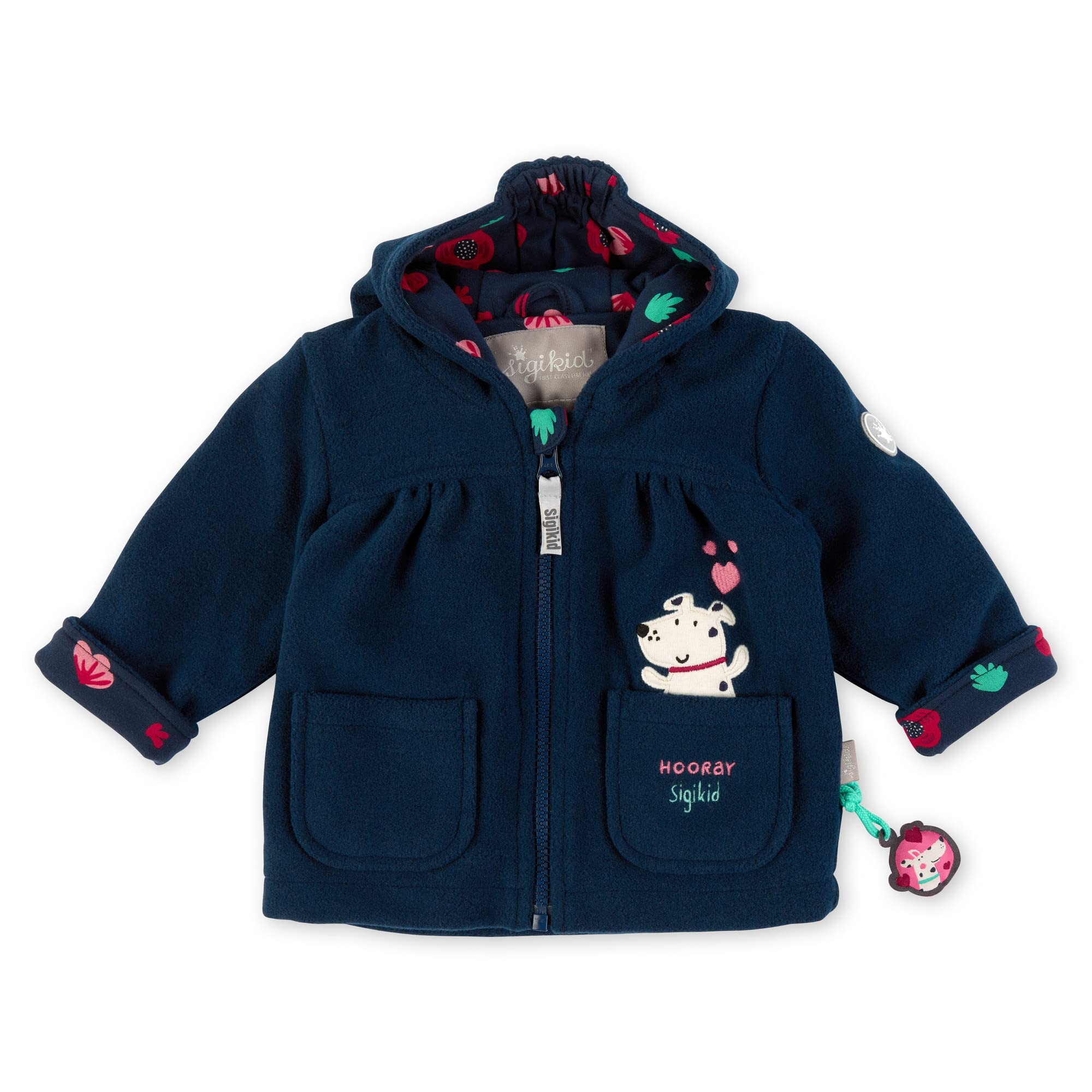 Sigikid Baby - Mädchen Baby - Mädchen Fleecejacke mit Kapuze Baby Fleecejacke