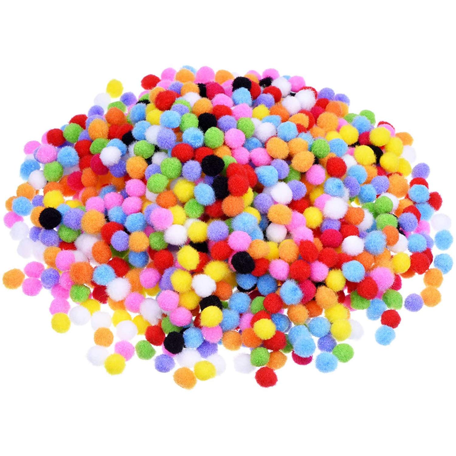 Pofet Colors 2000Pcs 6Mm Pom Poms For Hobby Supplies And Diy Creative Crafts Decorations, Assorted