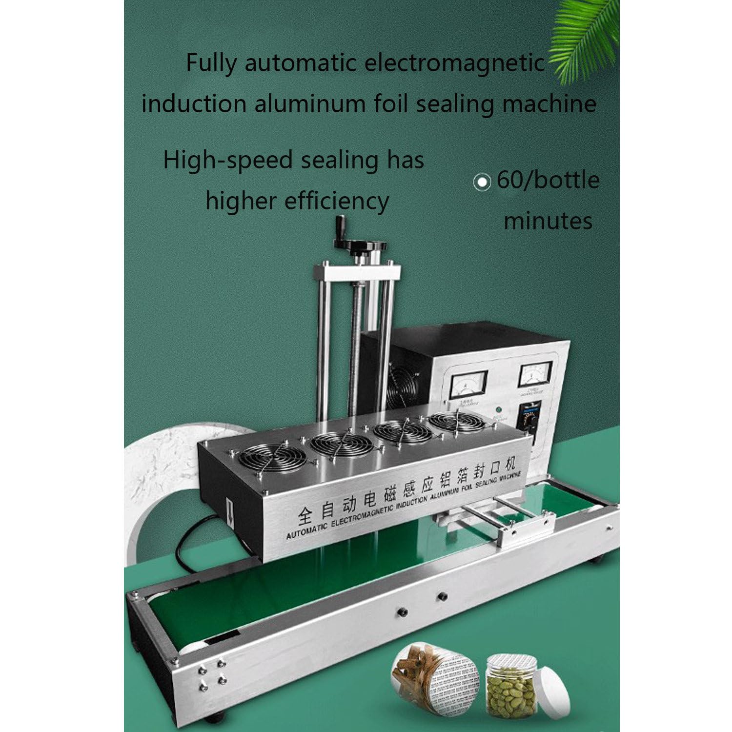 Macchina sigillatrice automatica per fogli di alluminio da,sigillatrice per sacchetti a banda continua, sigillatrice per tappi di bottiglia, macchina sigillatrice continua automatica Diameter15-60mm