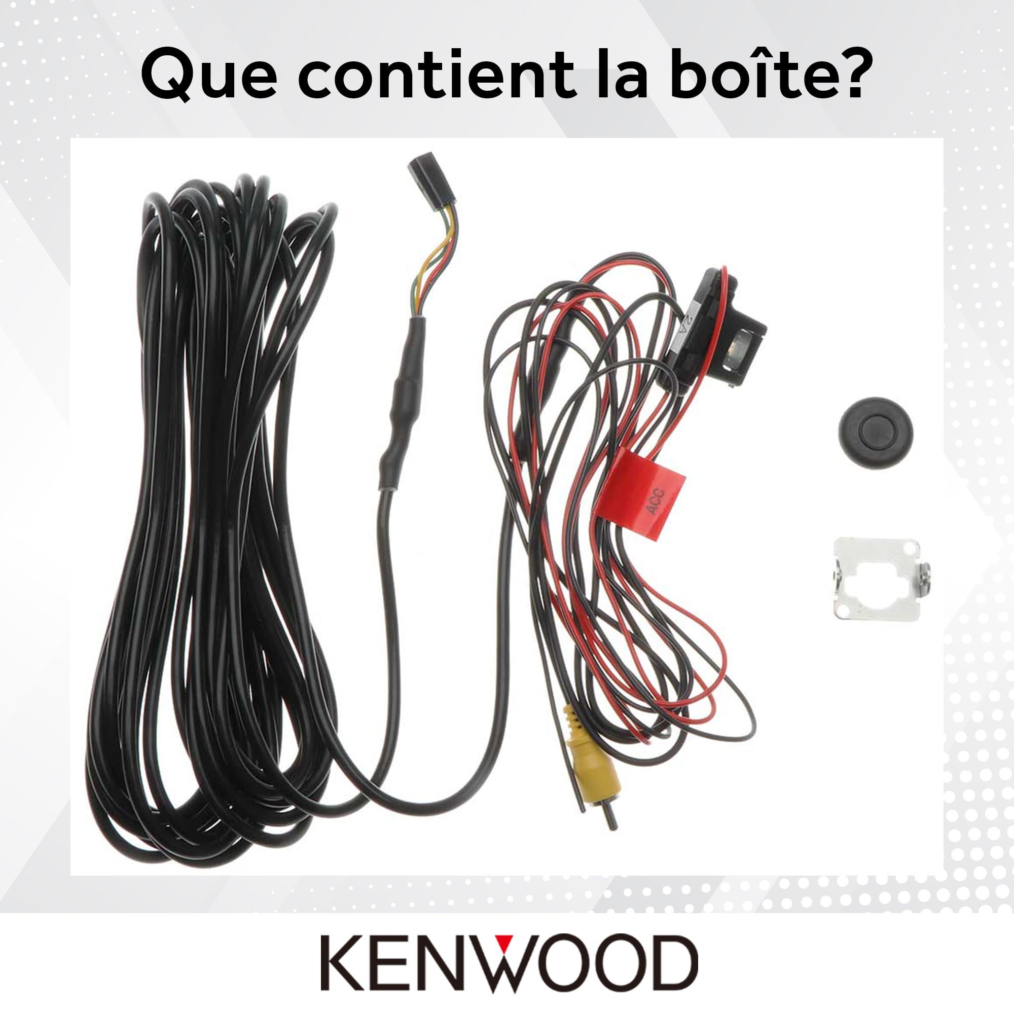 Kenwood CMOS-230 Caméra de recul Noir