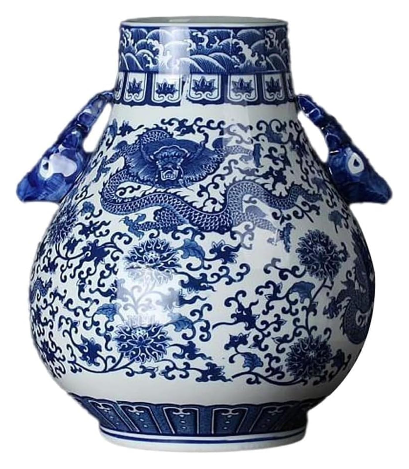 Vase Desktop Ceramic Double Ears Living Room Decoration Ornaments