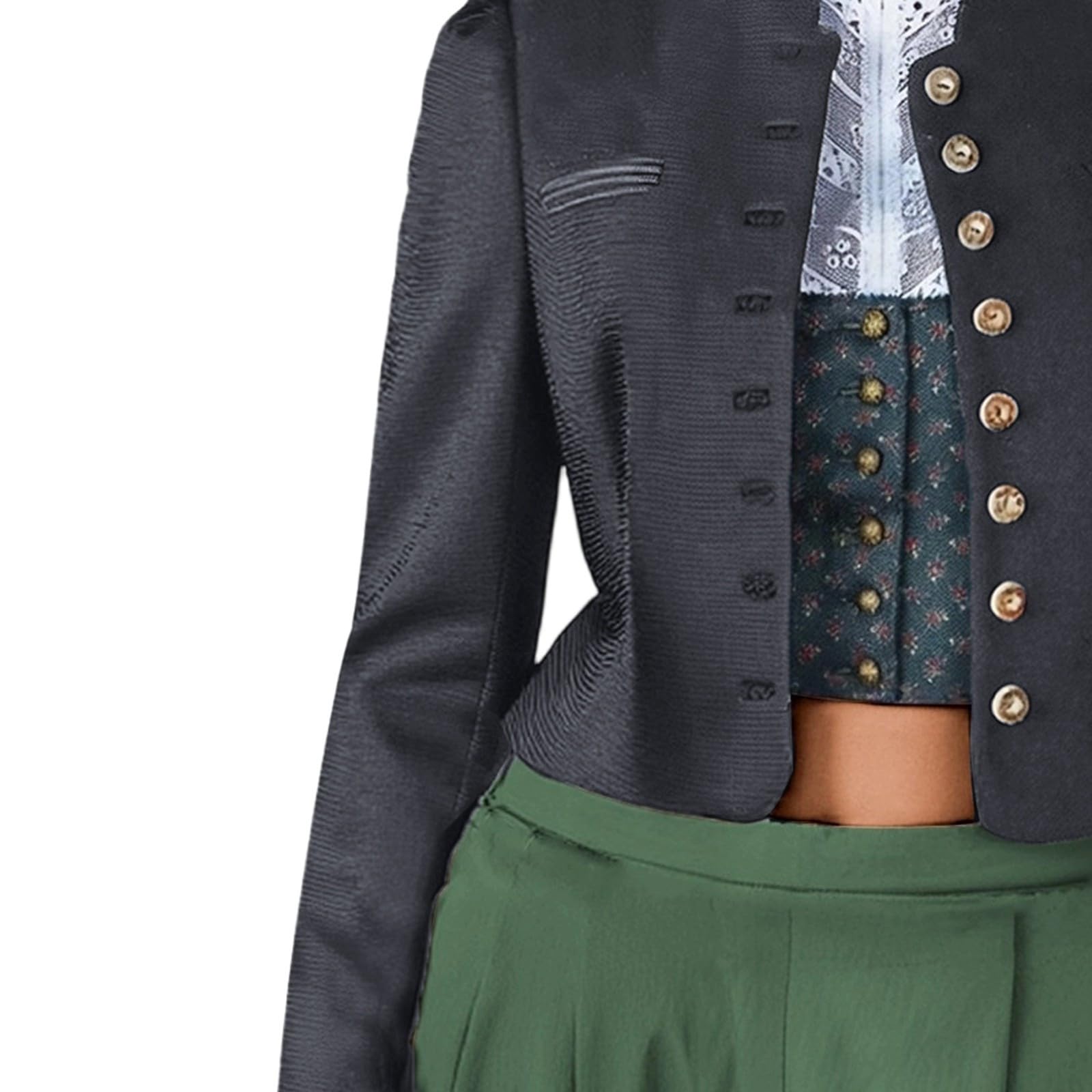 Generisch Elegancka sukienka w stylu cosplay na imprezę Oktoberfest na co dzień z gorsetowymi akcesoriami do paska w stylu guzikowym