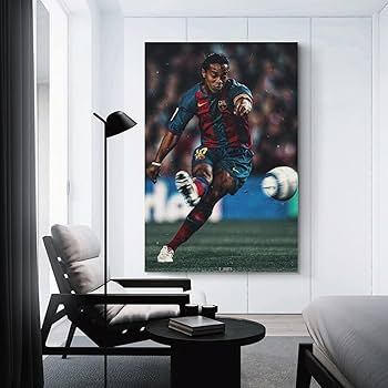 ロナウジーニョ　ポスター ロナウジーニョ（バルセロナ03/04）ポスター : サッカーショップ