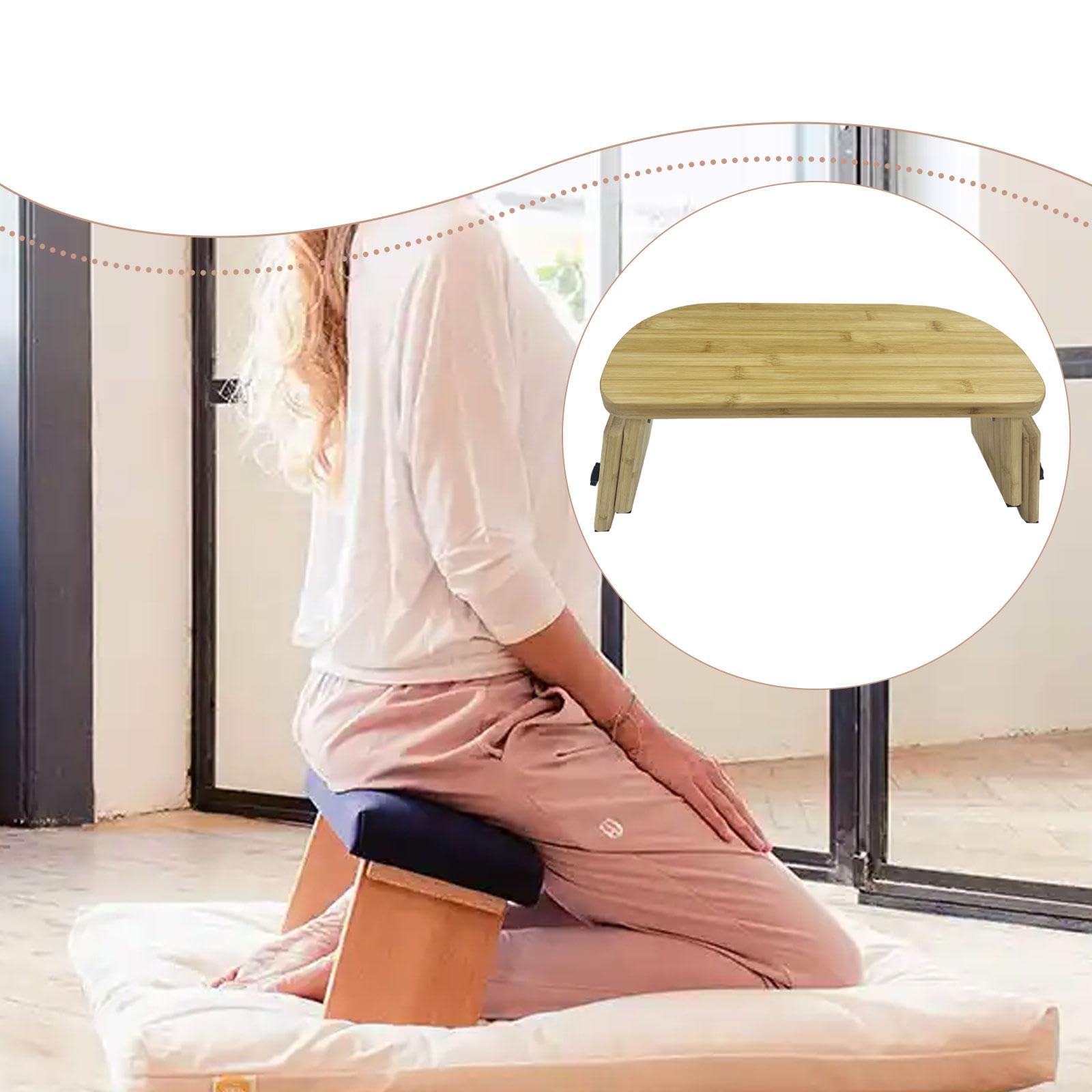 Meditationsbank, Gebetsbank, Klappbar, Aus Holz, Als Verlängerter Kniehocker für Erwachsene Im Teehaus