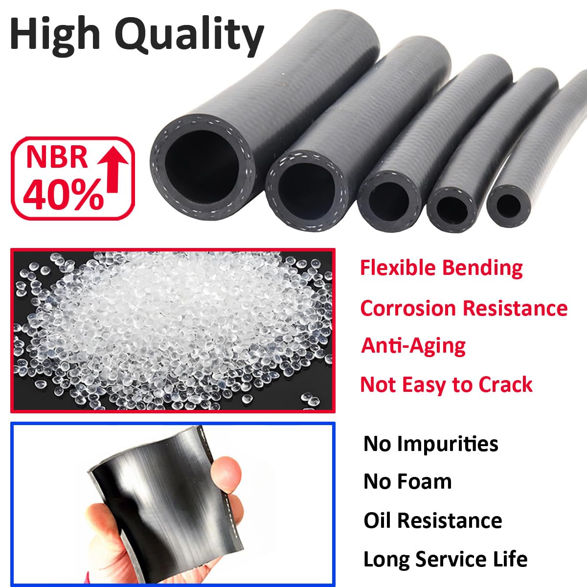 Tubo Flessibile per Carburante da 13mm Tubazioni Tubi per Alimentazione moto Diametro Interno 13mm Tubo Benzina Tubo de Carburante Linea Tubazioni Benzina Lunghezza 2 Metri