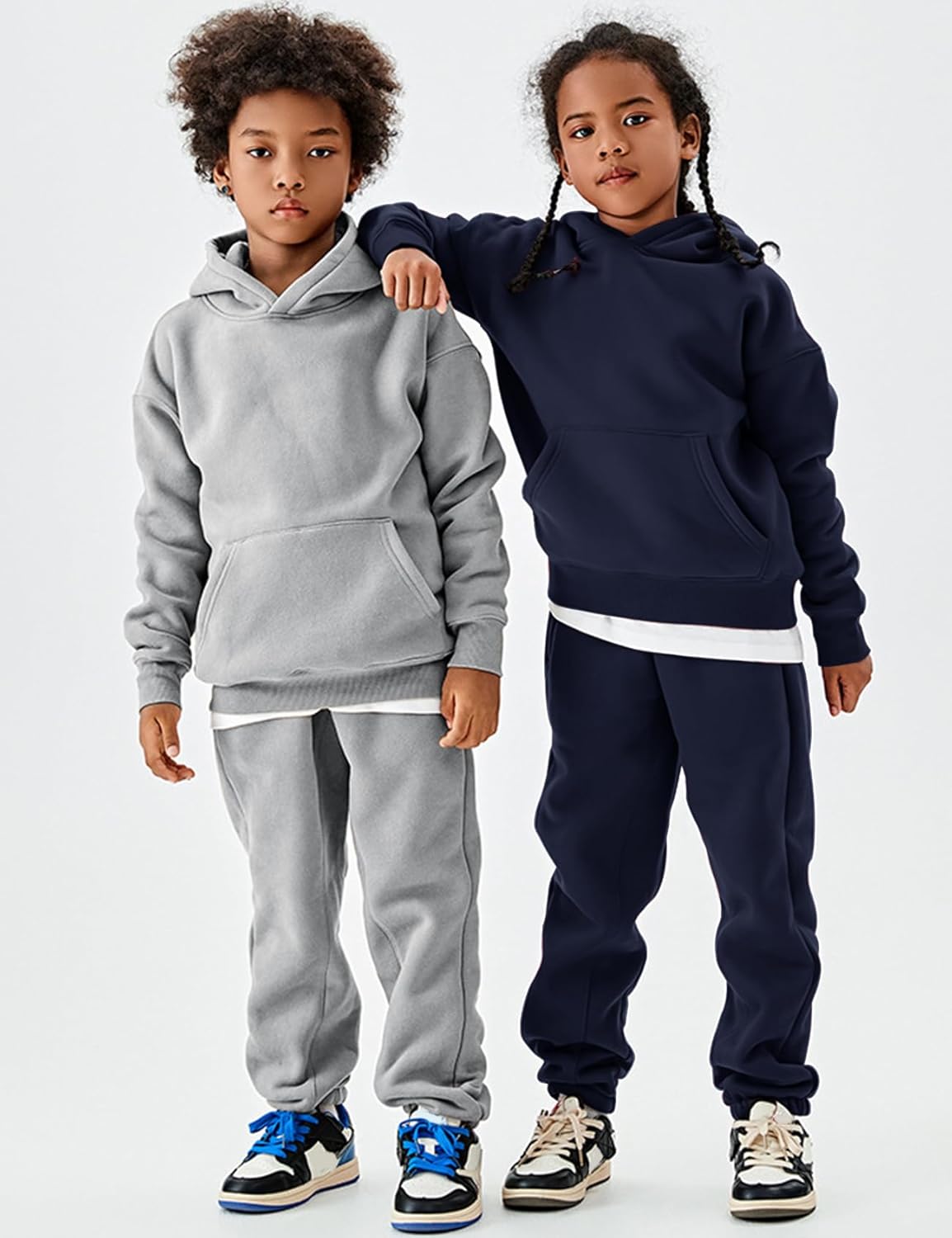 Girls Hoodie Kids Sherpa Lined Sweatshirt Warm Fleece Pullover Winter Cozy Hoodies - Image 4