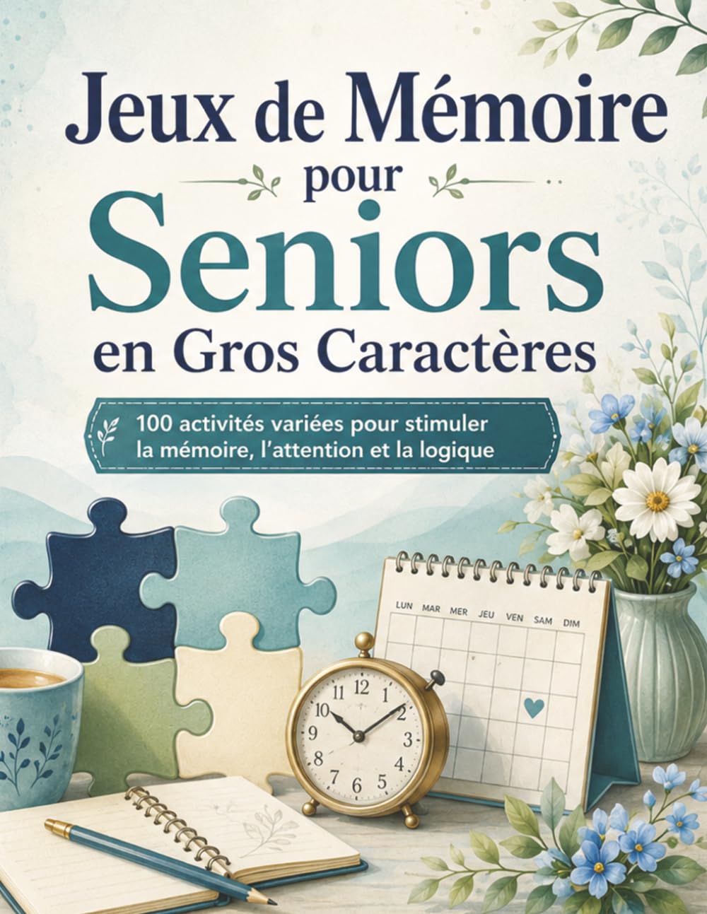 Jeux de Mémoire pour Seniors en Gros Caractères: Jeux cognitifs en grand format pour garder l’esprit actif — mémoire, logique, lecture, repérage et activités du quotidien pour seniors