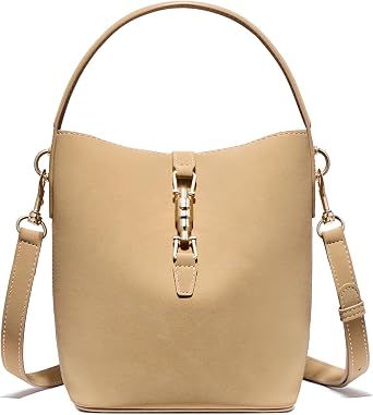 BOSTANTEN Small Bucket Bag Crossbody Purse Designer Handbag | Soft Vegan Leather or Suede, Removable Adjustable Shoulder Strap, Cute and Stylish, Everyday Use, for Shopping Travel Dating