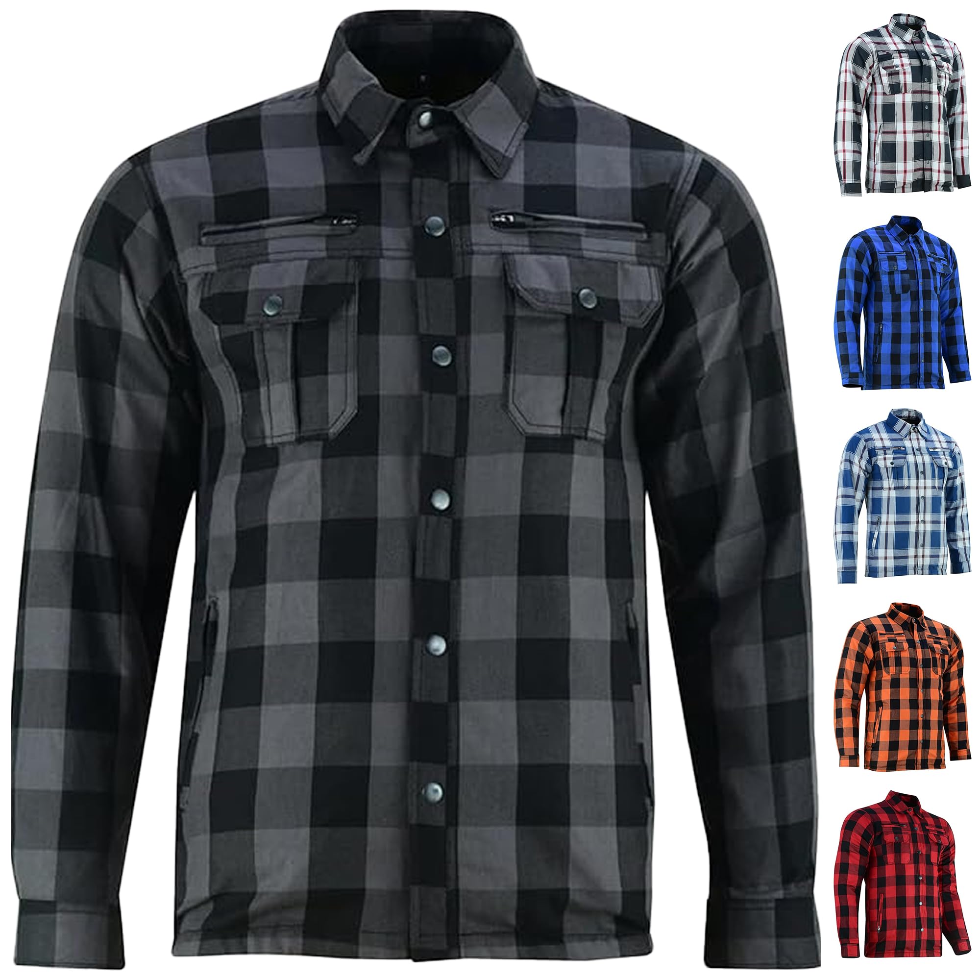 mens Biker Flannels Shirt (pack of 1)