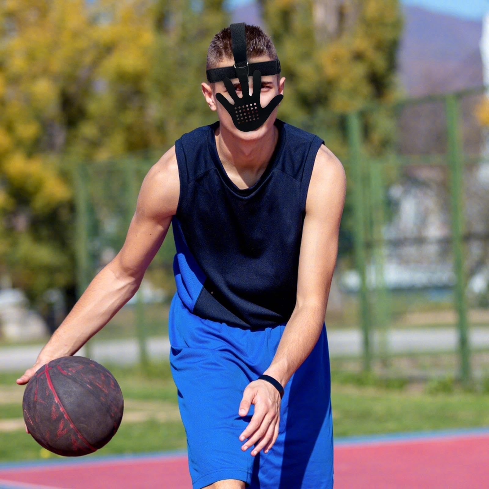 Basketball-Sicherheitsmaske – augenblockierende Trainingsmaske, Kopfbedeckung blockiert Schutz | Augenschützende Shooter-Trainingsmaske, Basketball-Augenblockierende Shooter-Trainingsmaske für Männer