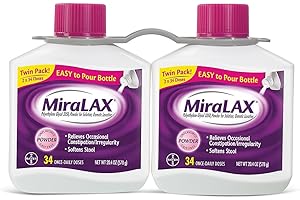 MiraLAX Powder Laxative to Treat and Prevent Occasional Constipation, 40.8 Ounce