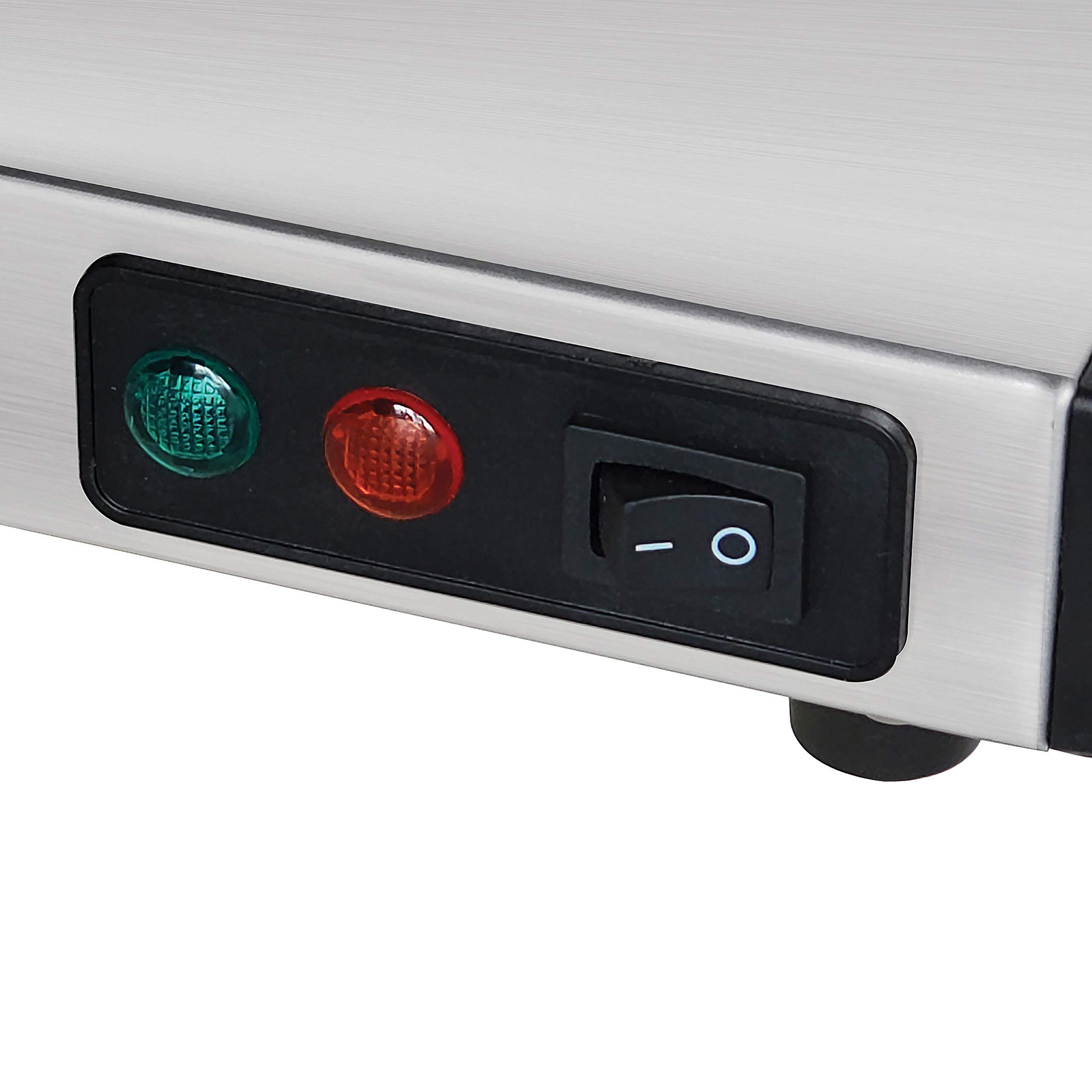 Korona 59500 Warmhalteplatte 1100 Watt max. zum Warmhalten von Speisen | kabellos nutzbar | 40 x 20 cm, Edelstahl