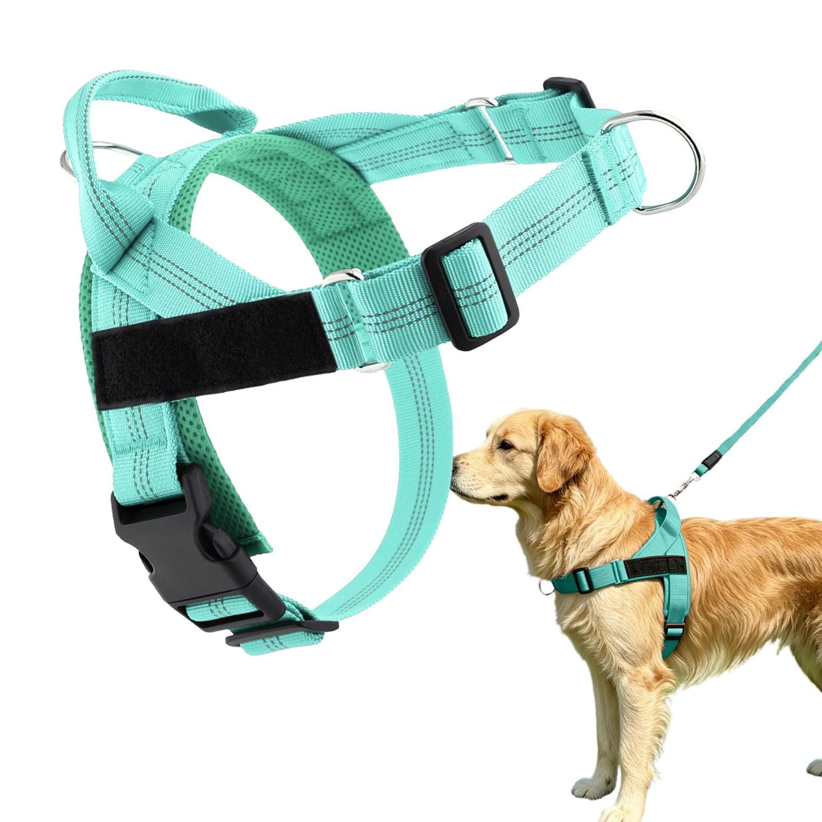 Paropet No Pull Dog Harness, No Pull Pet Walking Vest With Secure Buckle Design | Breathable Mesh, Front Chest Leash Attachment For Training，Green：xl