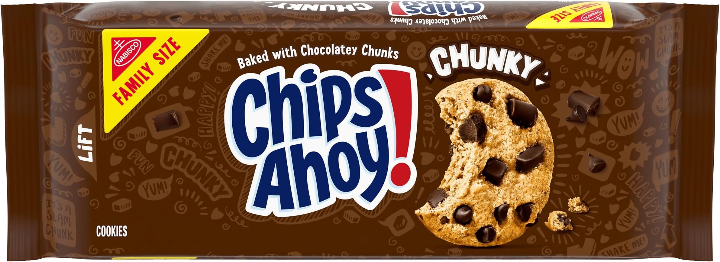 Nabisco Chips Ahoy! Chunky Crunchy Cookies, Family Size, 18 oz