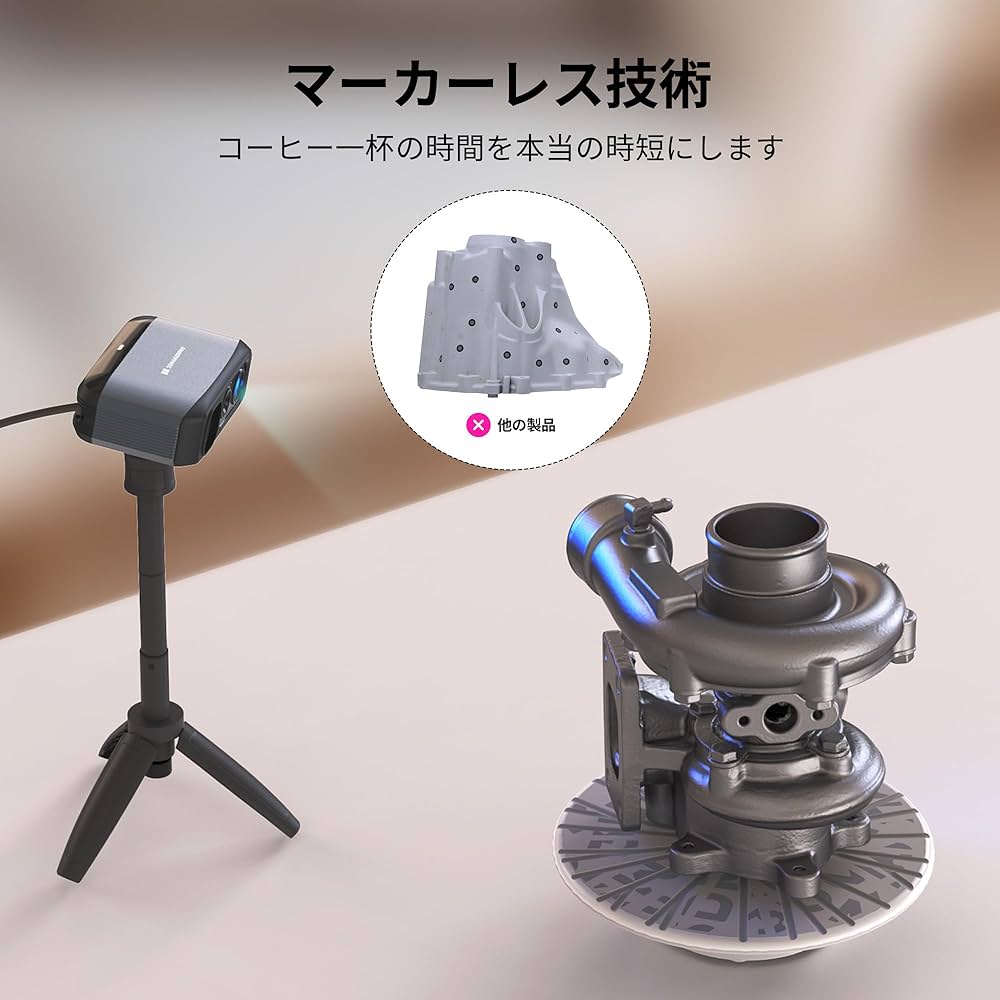 3DMakerpro Moose 3Dスキャナー カラースキャン対応 3DMakerpro 3D Scanner for 3D Printing, Handheld 3D Model