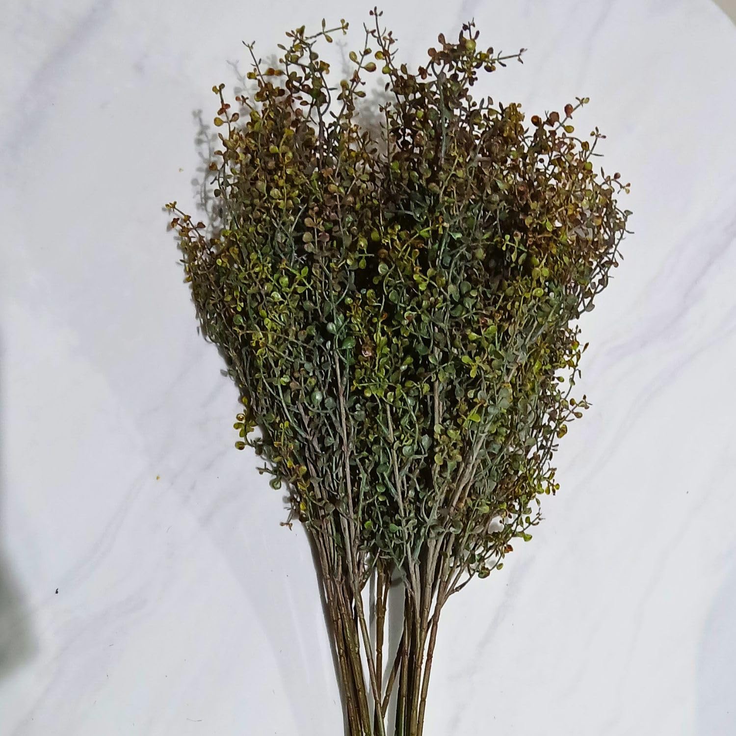 NAVHOME Artificial 1 Pcs Green Seeded Flower Sprays Plant Stems Branches Plastic Greenery Fake Plants for Flower Arrangement Home Wedding Garden Table Centerpiece Decoration (Vase Not Included) 2