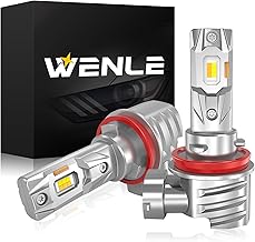 WENLE H8/H9/H11/H16共用 LED フォグランプ 2色切り替え ホワイト/イエロー DC12V車用 明るい 14000LM 40W 一体型 無極性 ファンレス カラーチェンジ バルブ 左右分2本入り