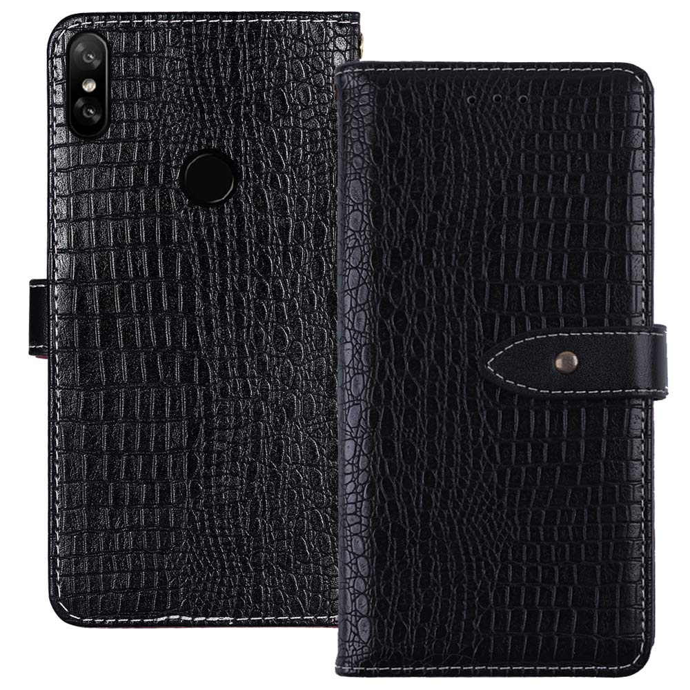 YLYTShockproof - Black Flip Leather Luxury Cover With Stand Wallet Case For iVooMi Z1 5.67 inch Pouch With Card Slots Skin