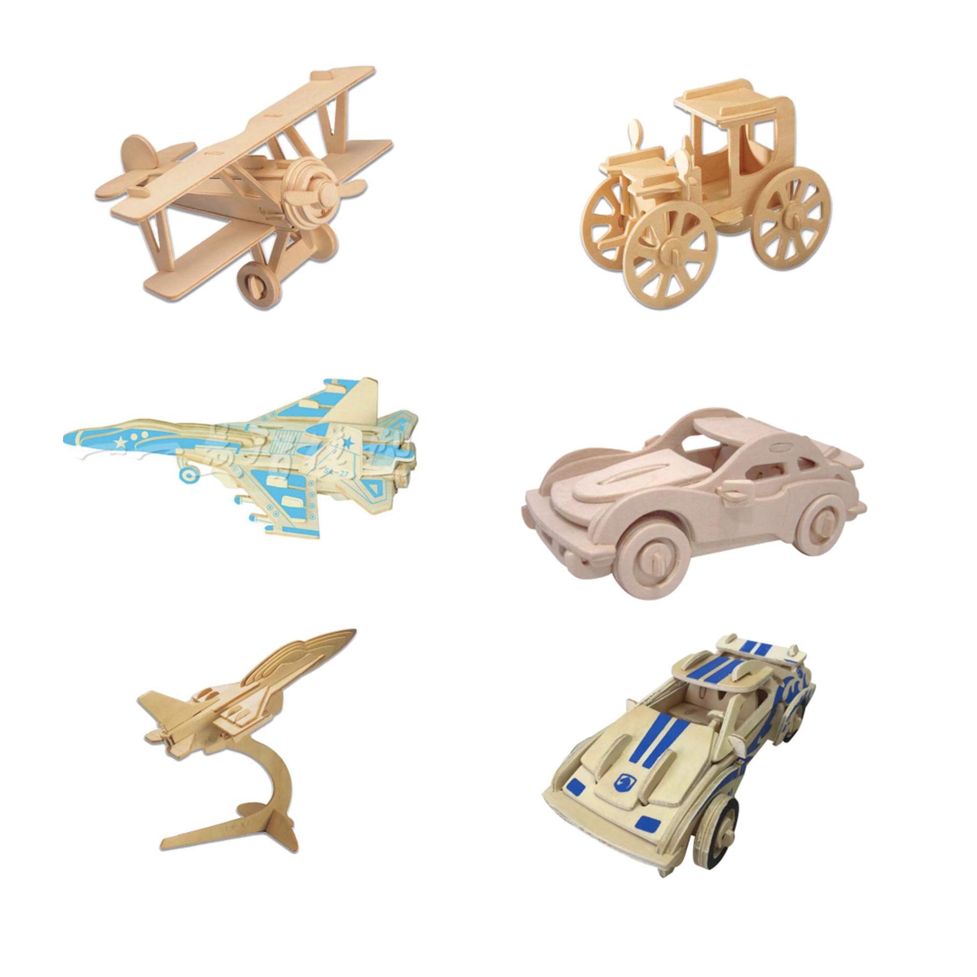 wooden puzzle car