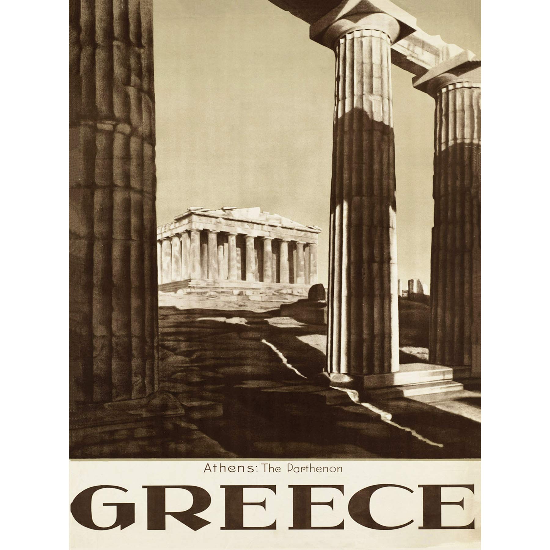 Wee Blue Coo Travel Tourism Athens Greece Parthenon Acropolis Ancient Column Canvas Print