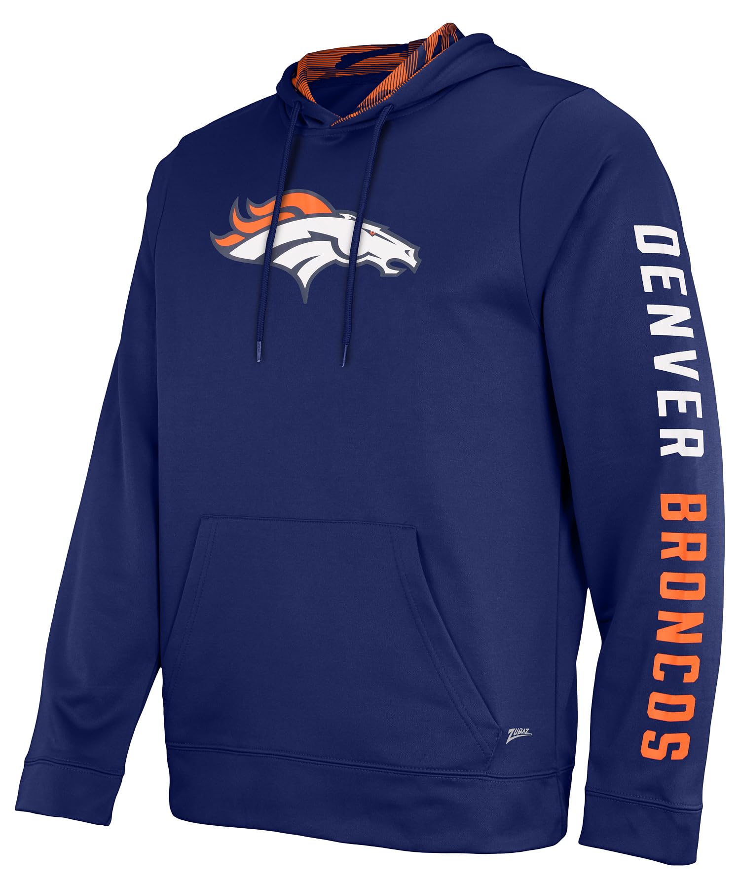Zubaz NFL Football Men's Solid Team Hoodie with Camo Lined Hood and Sleeve Graphic — view 37
