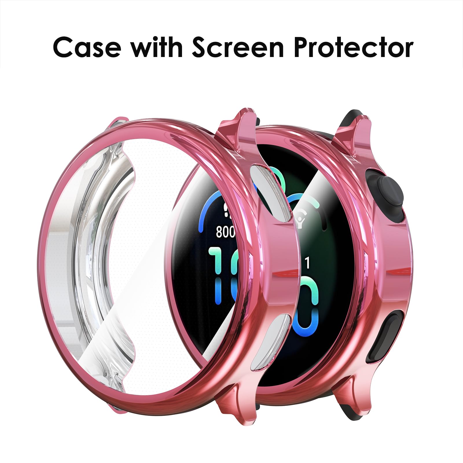 Simpeak 5PCS Coque Compatible Avec Garmin Vivoactive 5 Housse De Protection TPU Ultra - Mince En Silicone Souple Pour Vivoactive 5 Transparent/Rose/ Argent/Noir/Or Rose