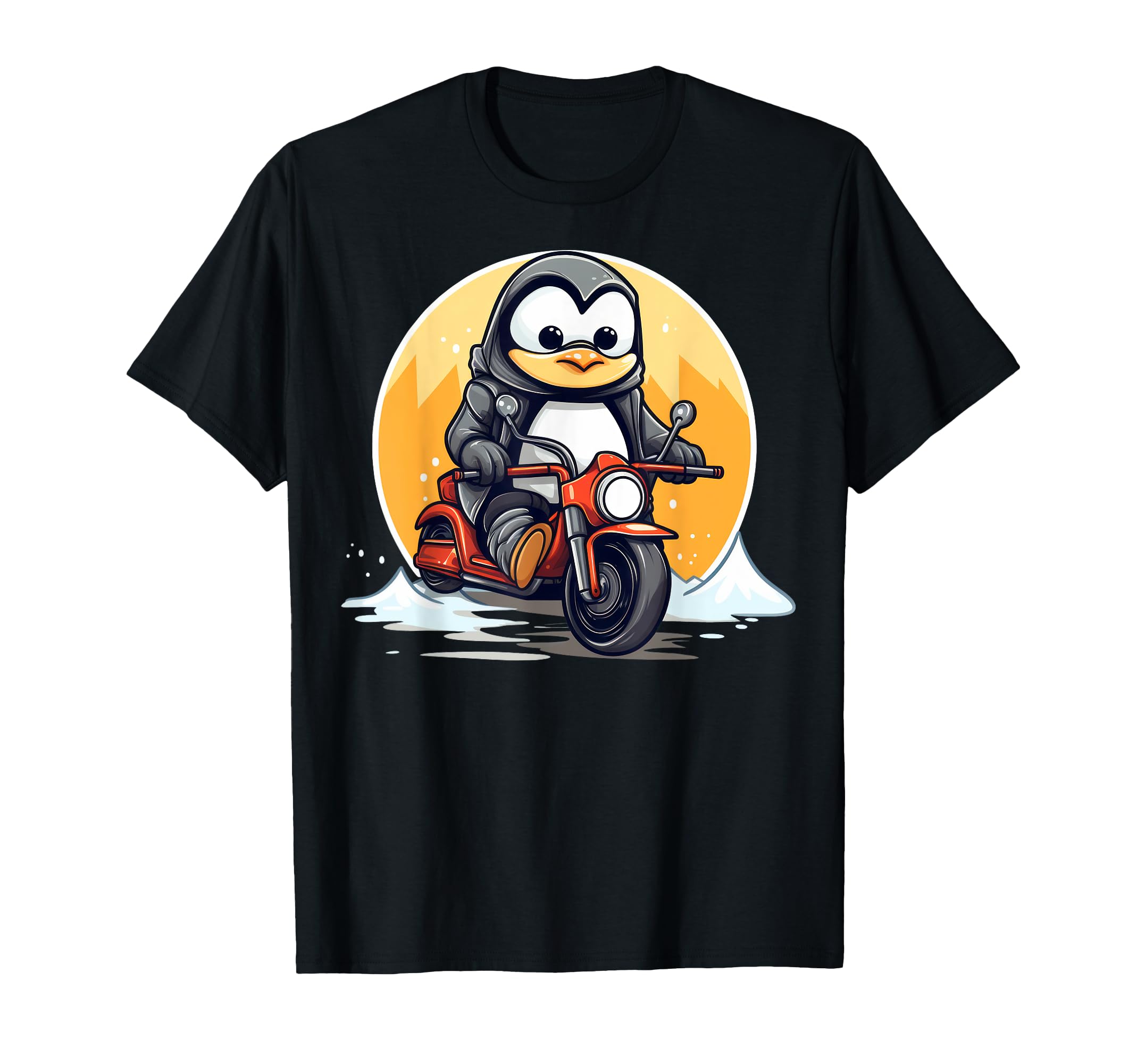 Amazon | バイクペンギン Tシャツ | Tシャツ・カットソー 通販